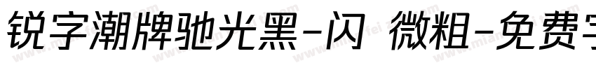 锐字潮牌驰光黑-闪 微粗字体转换